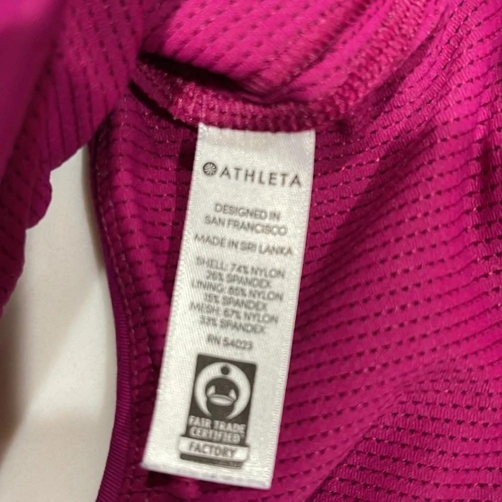 Athleta All In Bra Sculptek Fuchsia Pink SZ XL Medium Support